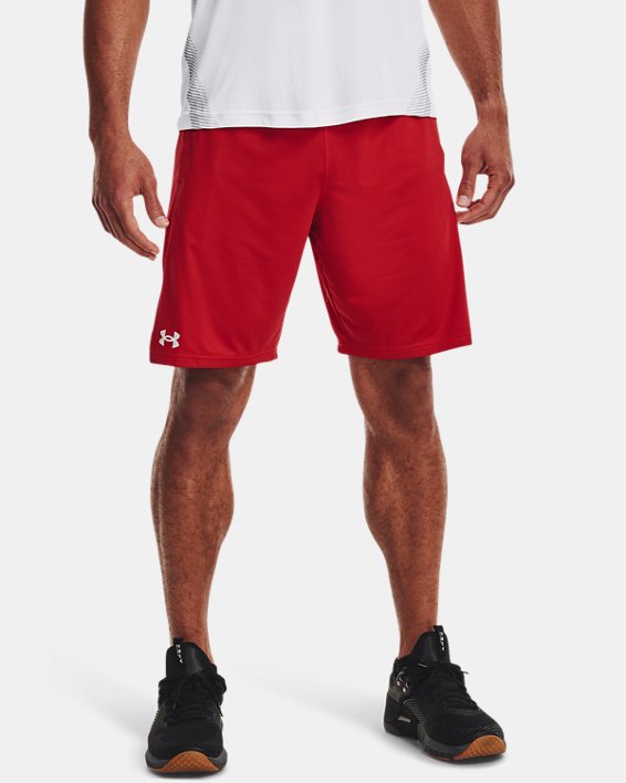Men's UA Locker 9" Pocketed Shorts, Red, pdpMainDesktop image number 0